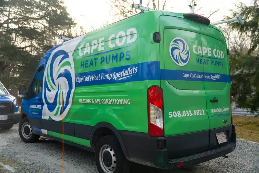Cape Heating AC & Electric van on Cape Cod, MA.