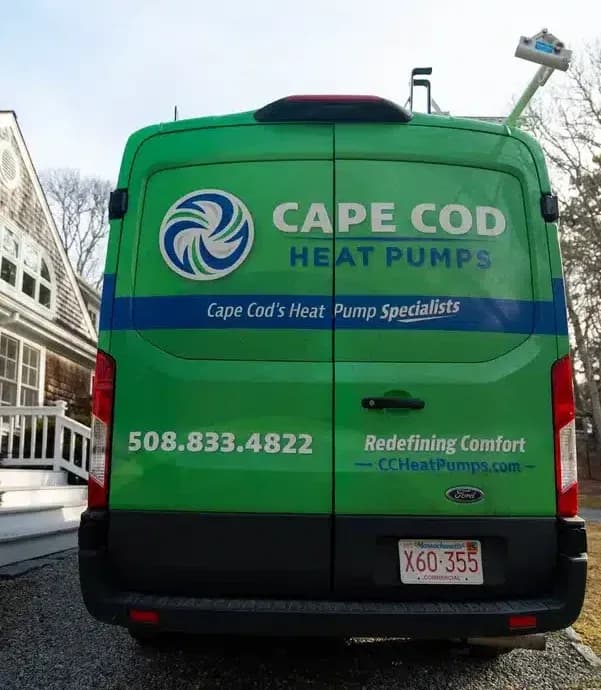 Cape Heating AC & Electric truck on Cape Cod, MA.