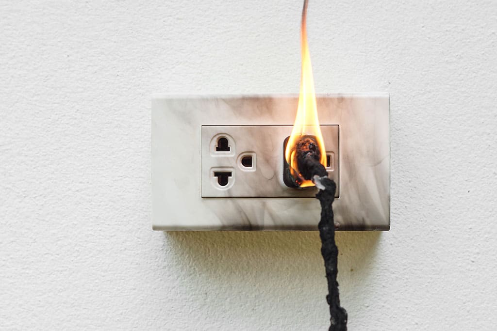 An Electrical Fire Caused By Electrical Issues on Cape Cod, MA